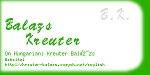 balazs kreuter business card